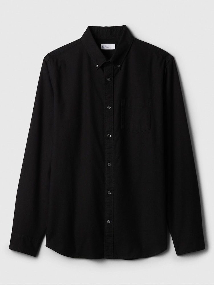 Gap Black Oxford Shirt in Standard Fit - Image 4 of 4 Gap Black Oxford Shirt in Standard Fit - Image 4 of 4