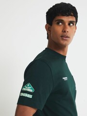 River Island Green Regular Fit Penrose Crest T-Shirt - Image 4 of 4