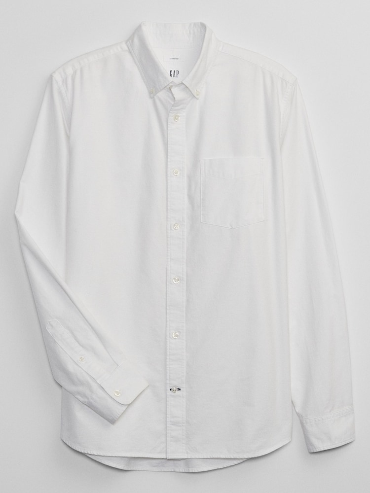 Gap White Oxford Shirt in Standard Fit - Image 3 of 3 Gap White Oxford Shirt in Standard Fit - Image 3 of 3