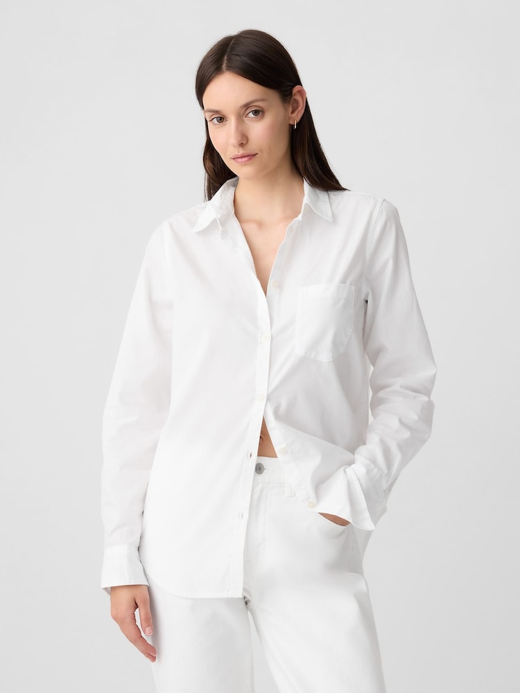 Gap White Classic Shirt - Image 1 of 5