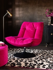 Rockett St George Harry's Pink Lounge Lover Swivel Accent Chair - Image 1 of 9
