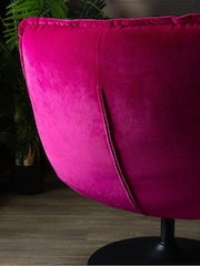 Rockett St George Harry's Pink Lounge Lover Swivel Accent Chair - Image 4 of 9