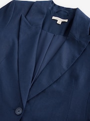 Laura Ashley Navy Linen Blazer - Image 6 of 7