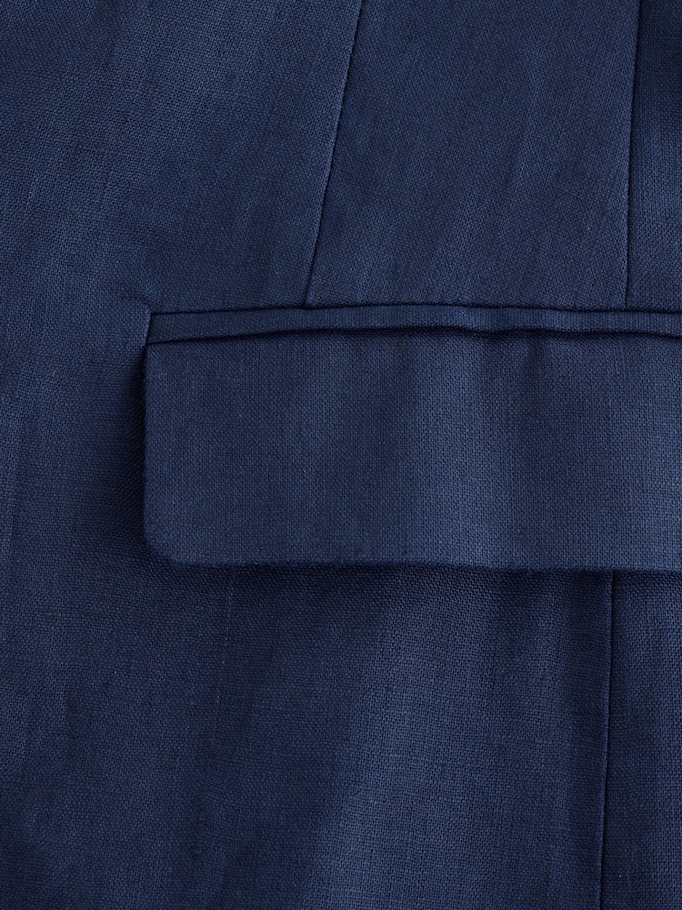 Laura Ashley Navy Linen Blazer - Image 7 of 7 Laura Ashley Navy Linen Blazer - Image 7 of 7