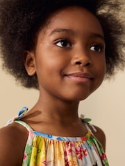 Map Print Strappy Summer Dress (3-16yrs) - Image 4 of 5