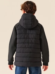 Black Hybrid Padded Jacket (3-16yrs) - Image 3 of 10