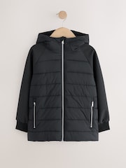 Black Hybrid Padded Jacket (3-16yrs) - Image 5 of 10
