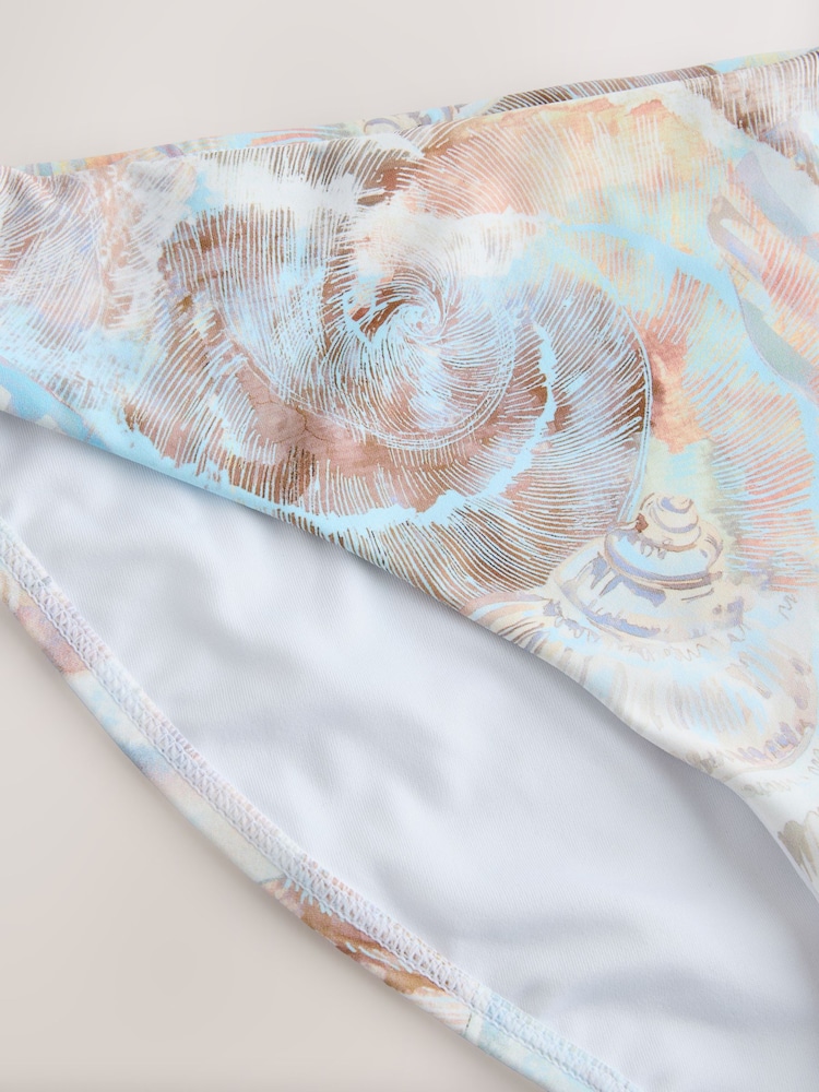 Blue/Ecru High Leg Bikini Bottom - Image 2 of 3