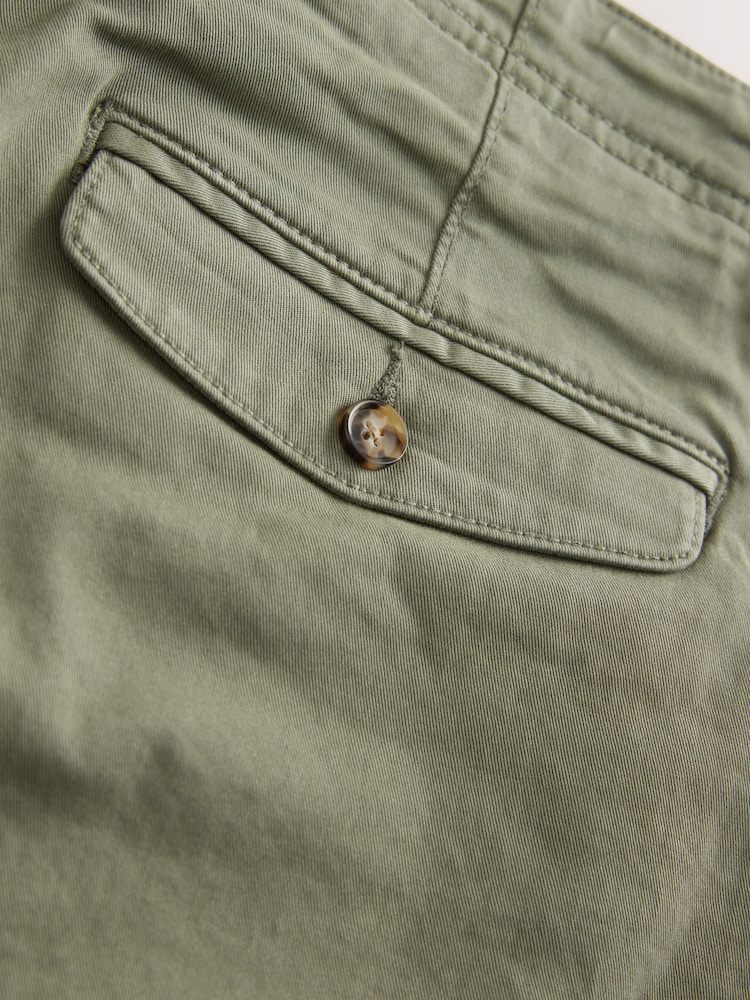 Sage Green Garment Dyed Fatigue Jort Shorts - Image 10 of 10 Sage Green Garment Dyed Fatigue Jort Shorts - Image 10 of 10