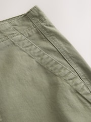 Sage Green Garment Dyed Fatigue Jort Shorts - Image 9 of 10