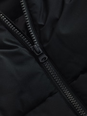 Black Microfleece Lined Padded Coat (3-17yrs) - Image 10 of 10