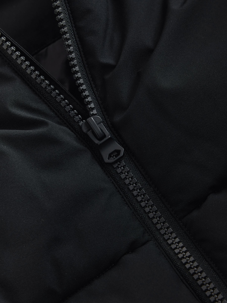 Black Microfleece Lined Padded Coat (3-17yrs) - Image 10 of 10
