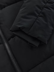 Black Microfleece Lined Padded Coat (3-17yrs) - Image 9 of 10