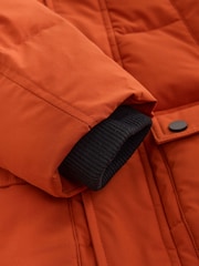 Orange - Schwerer, Spritzwasserbeständig Parka mit Kunstpelzbesatz (3–16 J.) - Bild 16 von 16