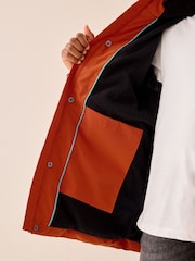 Orange Heavyweight Shower Resistant Faux Fur Trim Parka Coat (3-16yrs) - Image 9 of 15