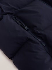 Navy Microfleece Lined Padded Coat (3-17yrs) - Image 10 of 11