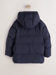 Navy Microfleece Lined Padded Coat (3-17yrs) - Image 6 of 11