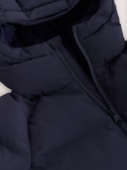 Navy Microfleece Lined Padded Coat (3-17yrs) - Image 9 of 11