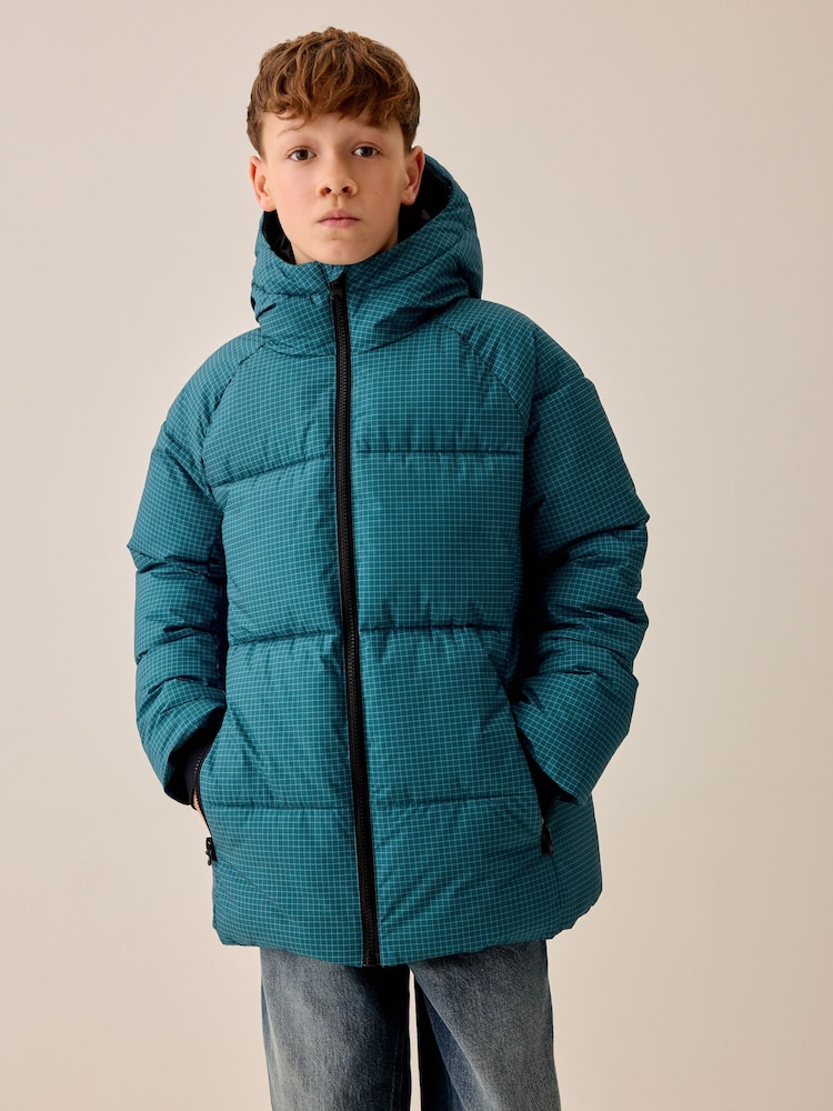 Teal Blue Microfleece Lined Padded Coat (3-17yrs) - Image 2 of 11 Teal Blue Microfleece Lined Padded Coat (3-17yrs) - Image 2 of 11