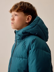 Teal Blue Microfleece Lined Padded Coat (3-17yrs) - Image 6 of 11