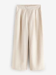 Laura Ashley Cream Linen Wide Leg Trousers - Image 6 of 8