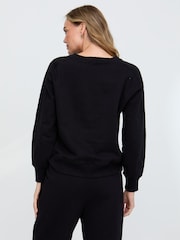 Raffya Black Marmalade Long Sleeves Embroidered Sweatshirt - Image 5 of 6