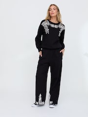 Raffya Black Marmalade Long Sleeves Embroidered Sweatshirt - Image 6 of 6