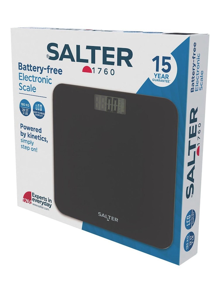 Salter Black Battery Free Electronic Scale - Image 6 of 6 Salter Black Battery Free Electronic Scale - Image 6 of 6