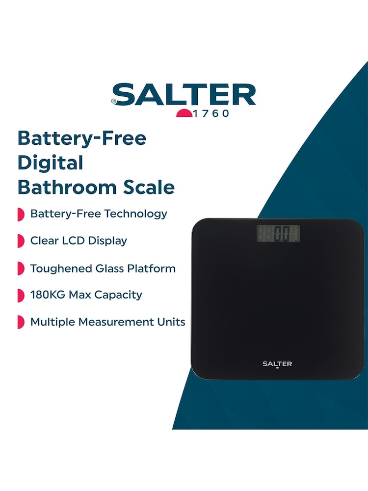 Salter Black Battery Free Electronic Scale - Image 8 of 8