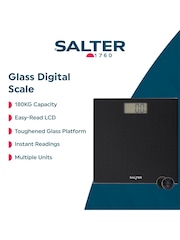 Salter Black Brushed Finish Electronic Bathroom Scale - Image 6 of 9