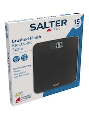 Salter Black Brushed Finish Electronic Bathroom Scale - Image 7 of 9