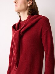 Jigsaw Red Triangular Scarf Knit Dress - Image 2 of 5