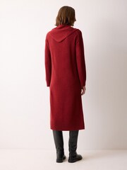 Jigsaw Red Triangular Scarf Knit Dress - Image 4 of 5