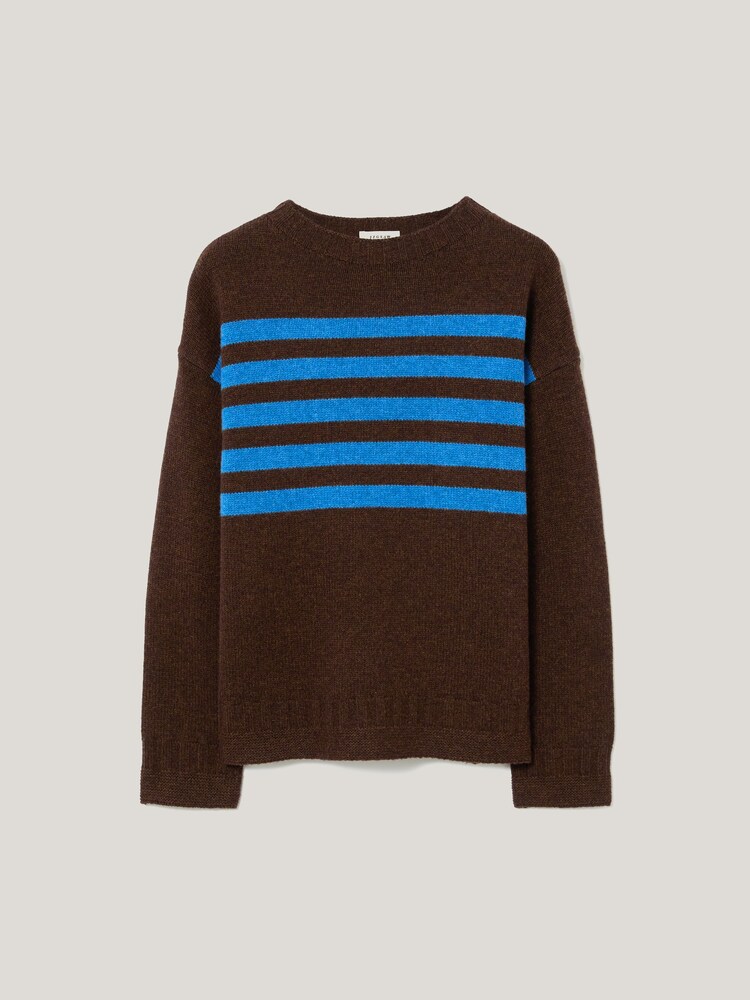 Jigsaw Brown Stripe Guernsey Jumper - Image 5 of 5 Jigsaw Brown Stripe Guernsey Jumper - Image 5 of 5