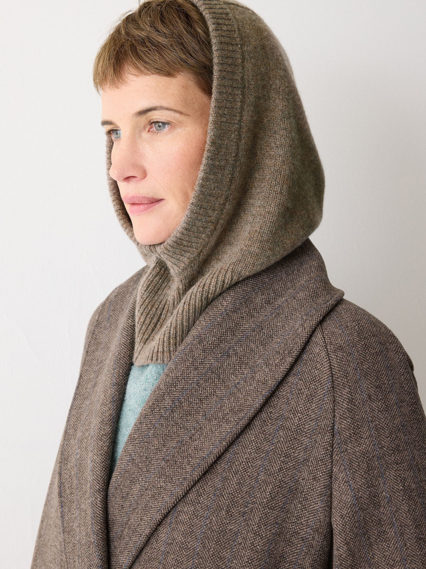 J.s-luxe GI’N’GI KNITTED HOOD Buy Jigsaw Grey Hooded Snood from Next USA