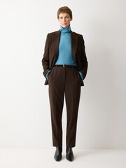 Jigsaw Brown Lisson Crepe Trousers - Image 3 of 5