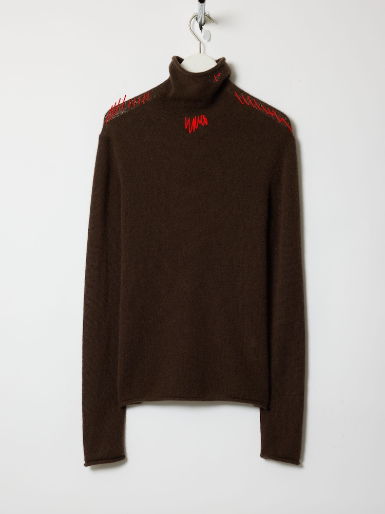 Jigsaw Brown Cloud Cashmere Holden Polo Shirt - Image 4 of 4 Jigsaw Brown Cloud Cashmere Holden Polo Shirt - Image 4 of 4