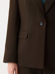Jigsaw Brown Kenley Crepe Blazer - Image 3 of 6