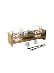 MenKind Clear Stylish Stones Connoisseur Creations Twisted Glasses Set - Image 3 of 4
