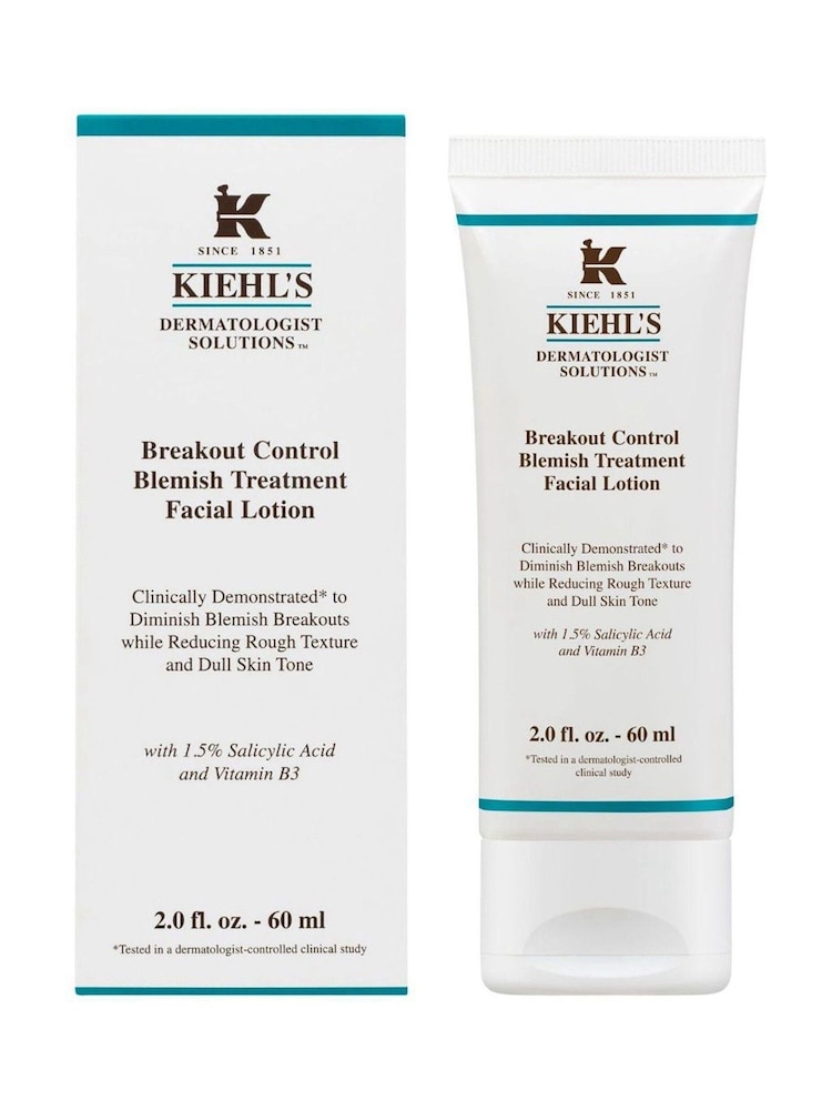 Kiehls Breakout Control Blemish Treatment Facial Lotion 60ml - Image 1 of 3 Kiehls Breakout Control Blemish Treatment Facial Lotion 60ml - Image 1 of 3