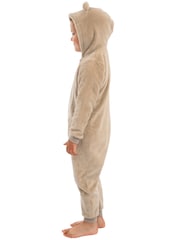 Harry Bear Brown Bear Fleece Onesie 3D Ears - Image 3 of 12