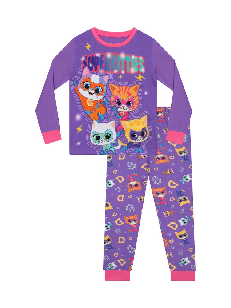 Character Purple Disney Super Kitties Pyjamas - Image 1 of 11 Character Purple Disney Super Kitties Pyjamas - Image 1 of 11