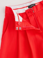 Red Crinkle Palazzo Trousers - Image 7 of 8