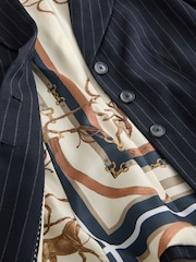Navy Pinstripe Sculpted Single Breasted Blazer - Image 7 of 8