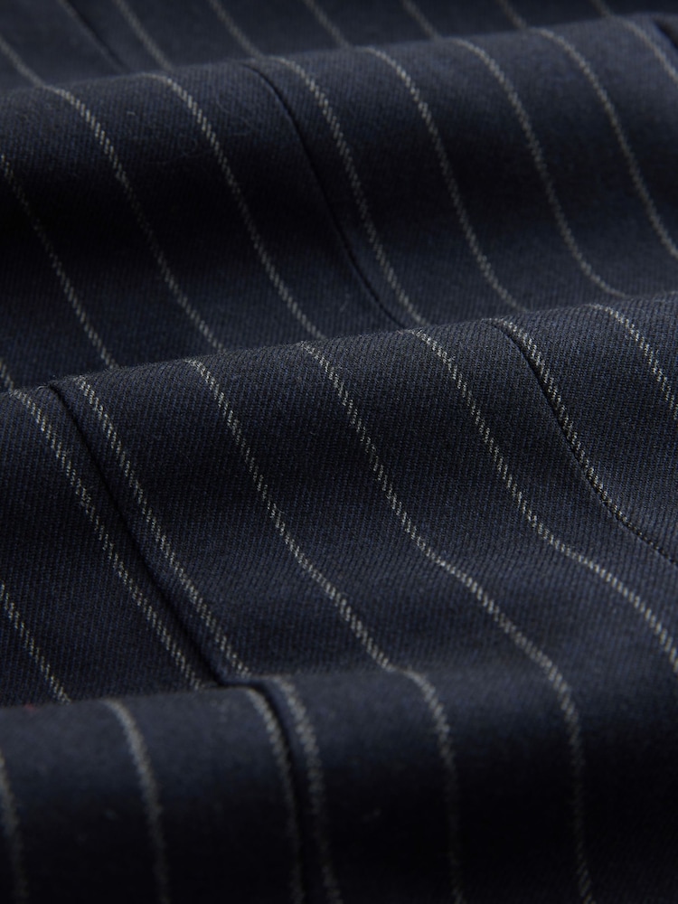 Navy Pinstripe Sculpted Single Breasted Blazer - Image 8 of 8