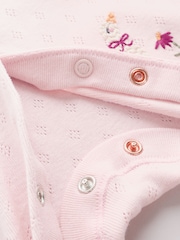 Pink Floral Bunny Baby Sleepsuits 3 Pack (0mths-2yrs) - Image 12 of 14