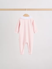 Pink Floral Bunny Baby Sleepsuits 3 Pack (0mths-2yrs) - Image 6 of 14
