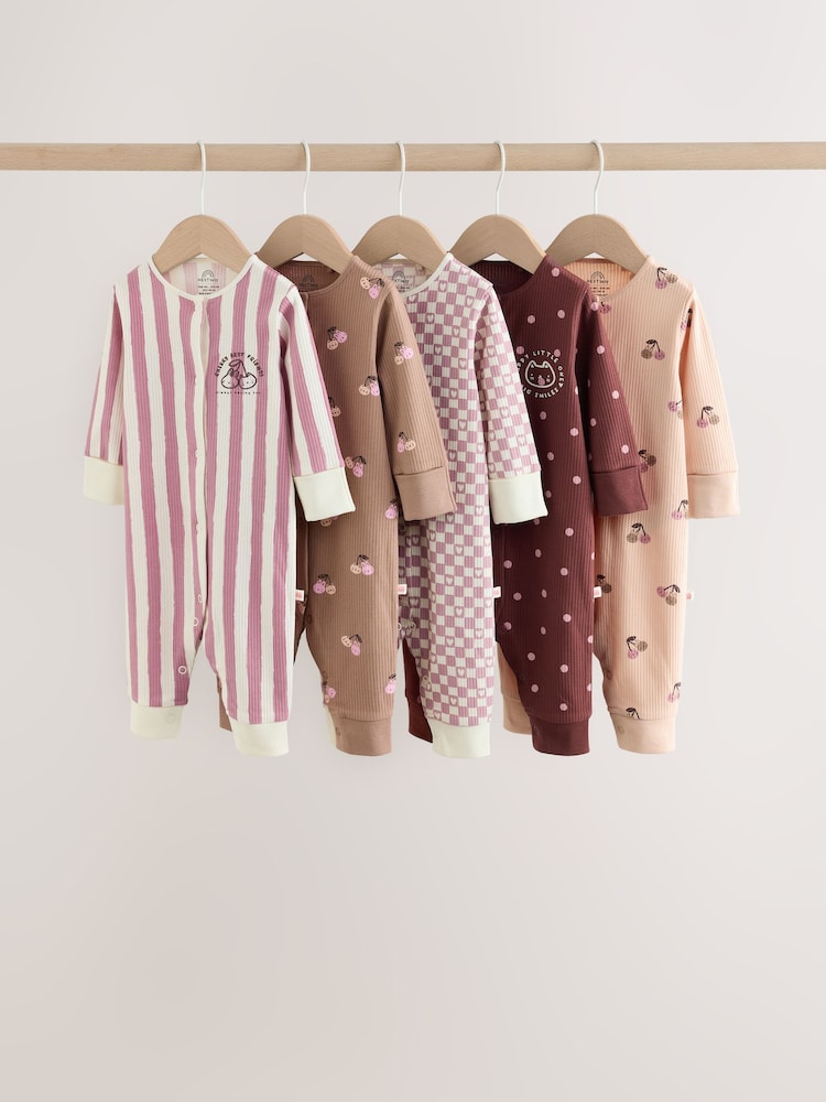 Burgundy/Purple Kitten - Baby-Schlafanzüge im 5er-Pack (0 Monate–2 Jahre) - Bild 1 von 13 Burgundy/Purple Kitten - Baby-Schlafanzüge im 5er-Pack (0 Monate–2 Jahre) - Bild 1 von 13