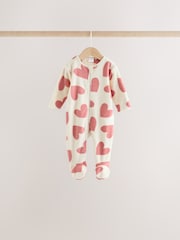 Rozo Srce - Beba Mikro runo Dvosmerni rar Sleepsuits 4 paket - Slika 2 od 11