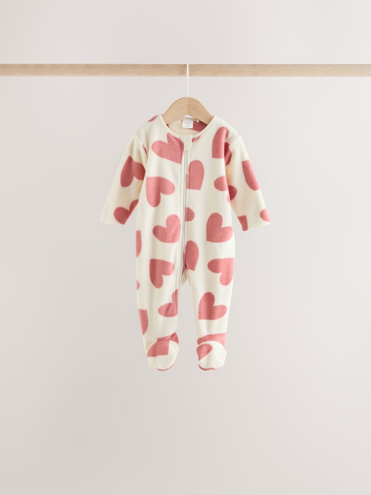 Rozo Srce - Beba Mikro runo Dvosmerni rar Sleepsuits 4 paket - Slika 2 od 11